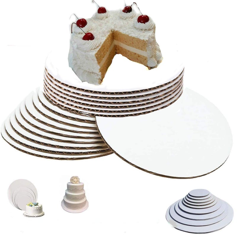 Pizety 9 Inch Cake Circles (Pack of 50) â€“ Round Corrugated Cardboard Cake Boards â€“ Greaseproof, Food Safe, Heavy Duty Disposable Bases for Baking, Pizza & Pies - Image 3